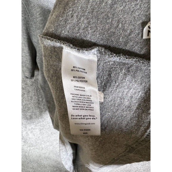 Life Is Good FOODIES WORKING TOGETHER Vintage Tee T-Shirt Mens Size Medium Gray‎ - Picture 4 of 14